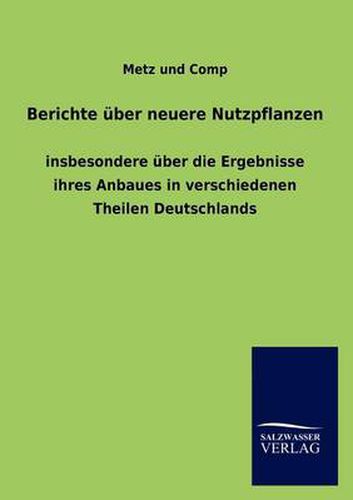 Cover image for Berichte uber neuere Nutzpflanzen