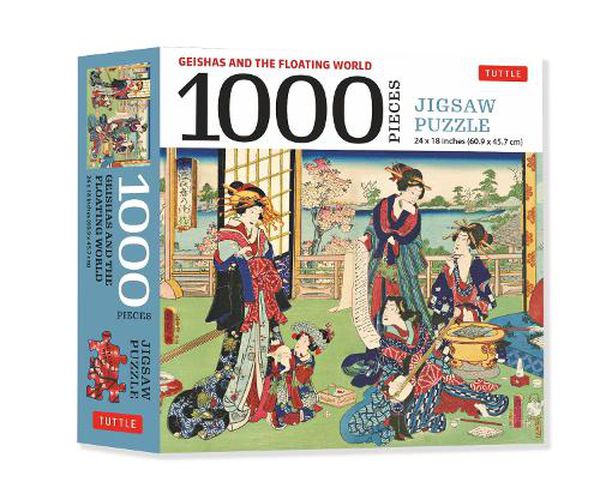 Cover image for A Geishas and the Floating World - 1000 Piece Jigsaw Puzzle: Finished Size 24 x 18 inches (61 x 46 cm)