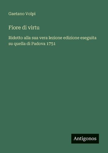 Cover image for Fiore di virtu