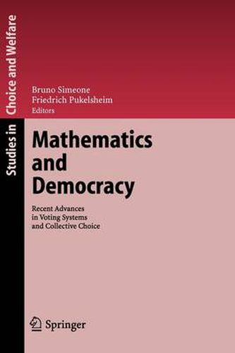 Cover image for Mathematics and Democracy: Recent Advances in Voting Systems and Collective Choice
