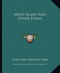 Cover image for Mont Blanc and Other Poems