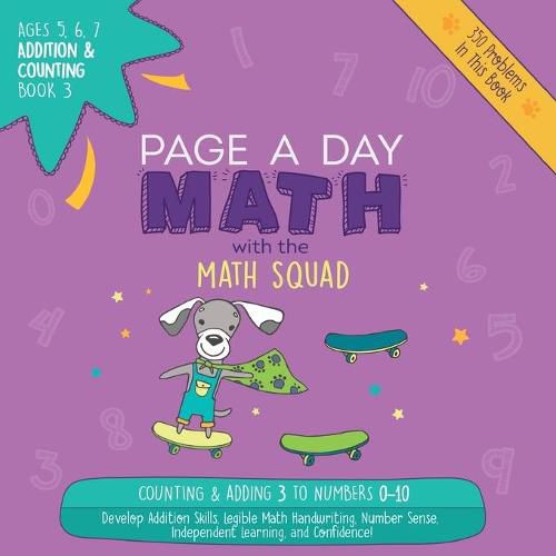 Cover image for Page A Day Math Addition & Counting Book 3: Adding 3 to the Numbers 0-10