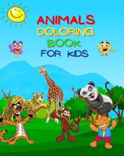 Cover image for Animals Coloring Book For Kids