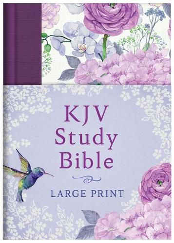 Cover image for KJV Study Bible - Large Print [hummingbird Lilacs]