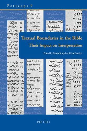 Cover image for Textual Boundaries in the Bible: Their Impact on Interpretation