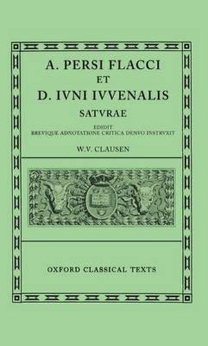 Cover image for Persius and Juvenal Saturae