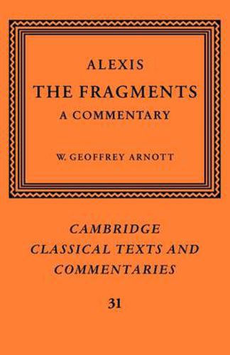 Cover image for Alexis: The Fragments: A Commentary