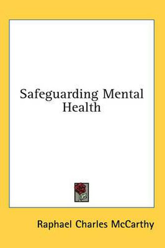 Cover image for Safeguarding Mental Health