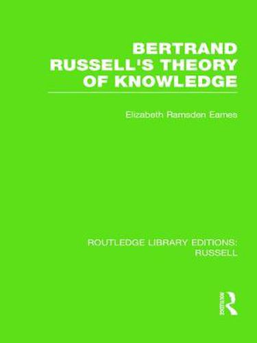 Cover image for Bertrand Russell's Theory of Knowledge