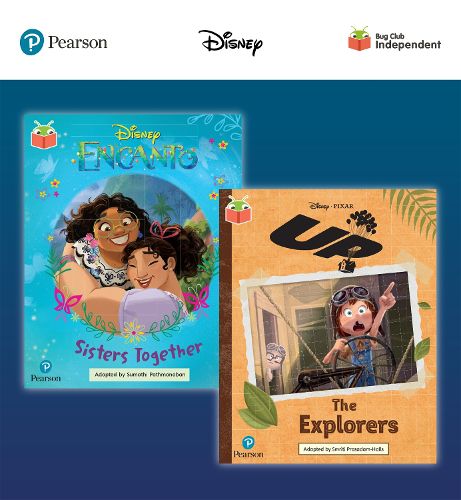 Cover image for Pearson Bug Club Disney Year 2 Pack E, including Gold and Lime book band readers; Encanto: Sisters Together, Up! The Explorers