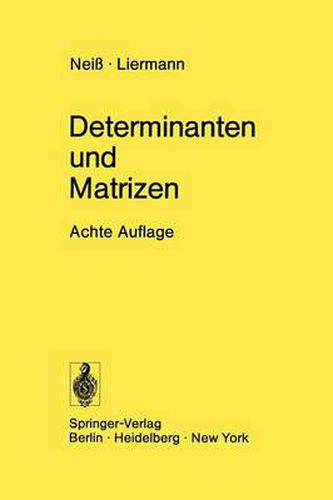 Cover image for Determinanten und Matrizen