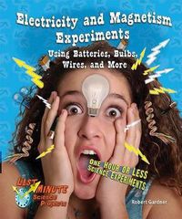 Cover image for Electricity and Magnetism Experiments Using Batteries, Bulbs, Wires, and More: One Hour or Less Science Experiments