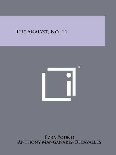 Cover image for The Analyst, No. 11