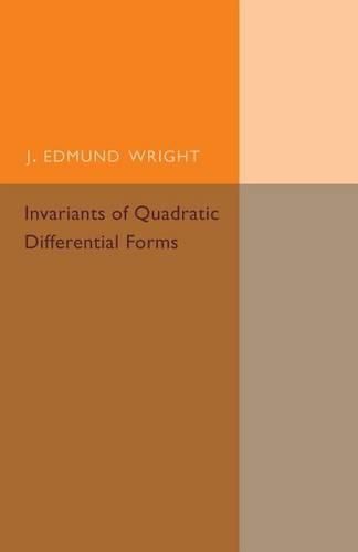 Cover image for Invariants of Quadratic Differential Forms