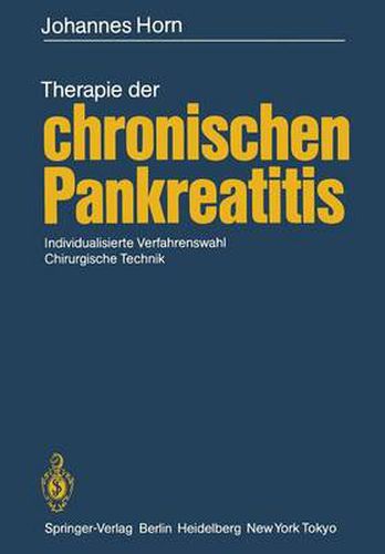 Cover image for Therapie der Chronischen Pankreatitis