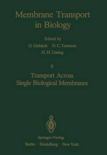 Cover image for Transport Across Single Biological Membranes