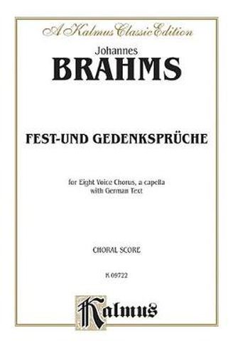 Cover image for Fest-und Gedenkspruche, Op. 109