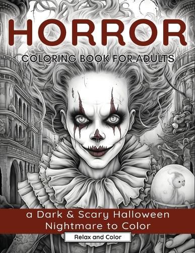 Cover image for Horror Coloring Book for Adults
