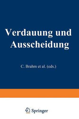 Cover image for Verdauung Und Ausscheidung