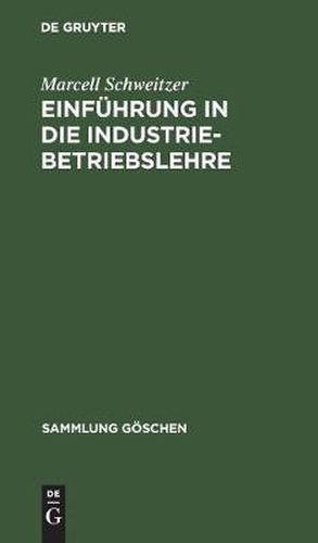 Cover image for Einfuhrung in die Industriebetriebslehre