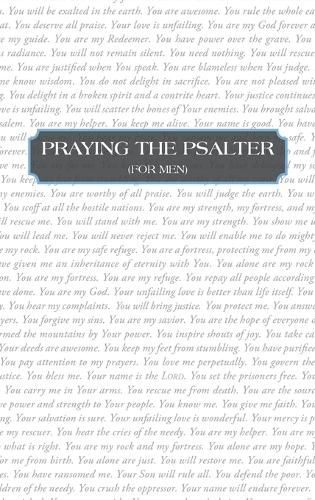 Cover image for Praying the Psalter (FOR MEN)
