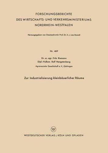 Cover image for Zur Industrialisierung Kleinbauerlicher Raume