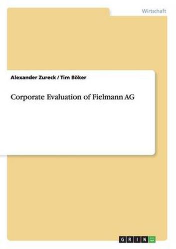 Cover image for Corporate Evaluation of Fielmann AG