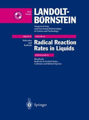 Cover image for Biradicals, Radicals in Excited States, Carbenes, and Reladte Species: Index of Substances for II/13, II/18