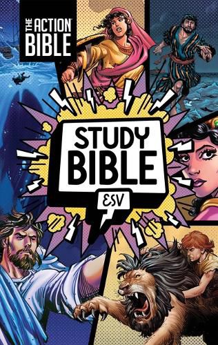 The Action Bible Study Bible Esv, Hardcover, Full Color