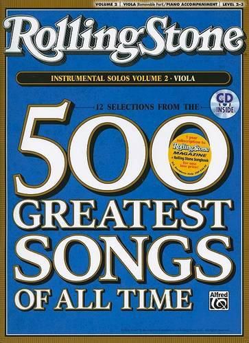 Cover image for Selections from Rolling Stone Magazine's 500 Greatest Songs of All Time (Instrumental Solos for Strings), Vol 2: Viola, Book & CD