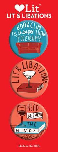 Cover image for Lit and Libations 3 Badge Set