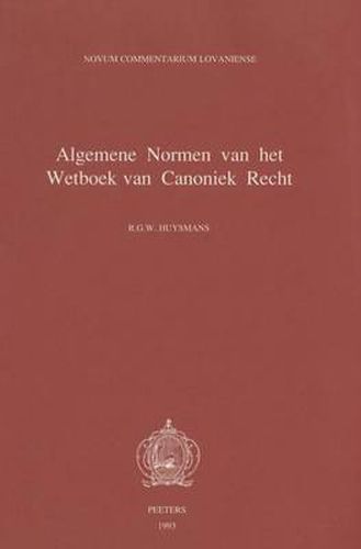 Cover image for Liber I. Algemene Normen Van Het Wetboek Van Canoniek Recht. De Normis Generalibus