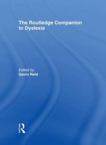 Cover image for The Routledge Companion to Dyslexia