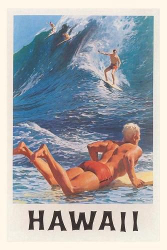 Cover image for Vintage Journal Riding the Big Waves, Hawaii
