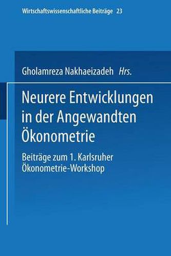 Cover image for Neurere Entwicklungen in der Angewandten OEkonometrie