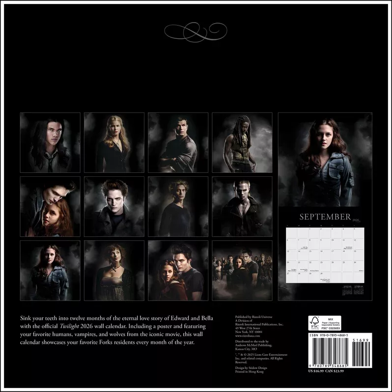 Twilight 2026 Wall Calendar (Includes Full-Color Poster)