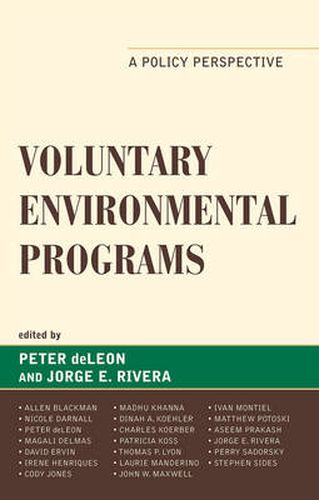 Voluntary Environmental Programs: A Policy Perspective