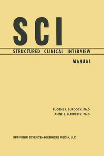 Cover image for SCI, Structured Clinical Interview: Manual