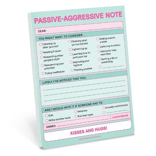 Cover image for Knock Knock Passive Aggressive Nifty Note (Pastel Version)