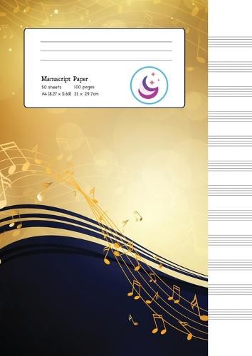 Cover image for Manuscript Paper: Yellow Notes A4 Blank Sheet Music Notebook