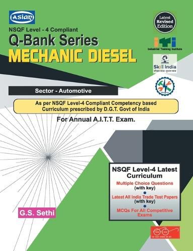 Cover image for Asian (NSQF Level-4 Compliant) Question Bank Series Mechanic Diesel (Sector-Automotive) For Annual A.I.T.T. Examination