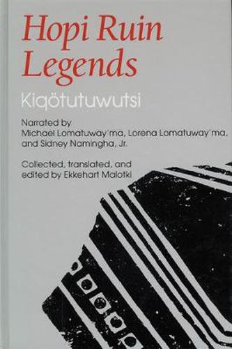 Cover image for Hopi Ruin Legends: Kiqoetutuwutsi