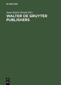 Cover image for Walter de Gruyter Publishers: 1749-1999