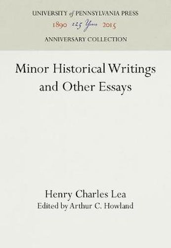 Cover image for Minor Historical Writings and Other Essays