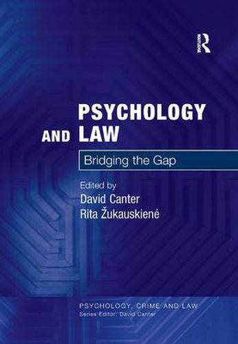 Cover image for Psychology and Law: Bridging the Gap