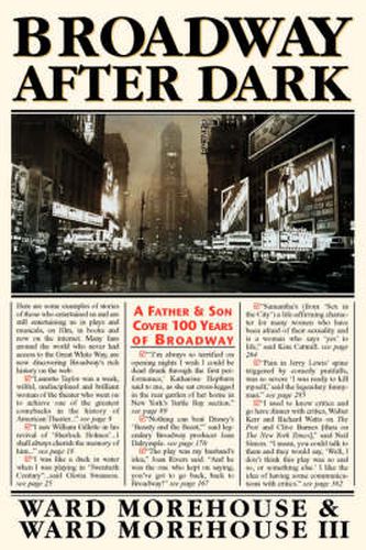 Cover image for Broadway After Dark: A Father and Son Cover 100 Years of Broadway