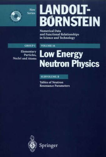 Cover image for Tables of Neutron Resonance Parameters