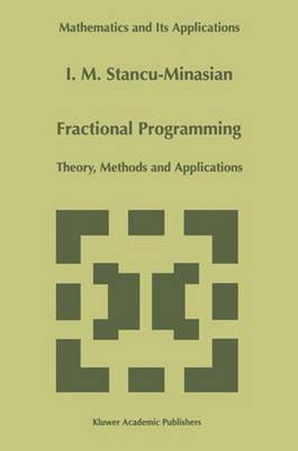 Cover image for Fractional Programming: Theory, Methods and Applications