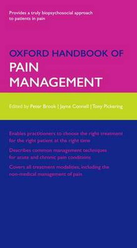 Cover image for Oxford Handbook of Pain Management