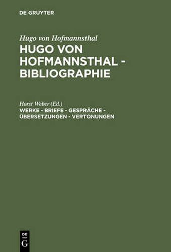 Cover image for Werke - Briefe - Gesprache - UEbersetzungen - Vertonungen